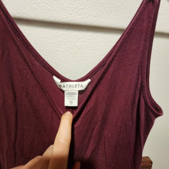 Athleta Maroon Romper, xs - Picture 2 of 2
